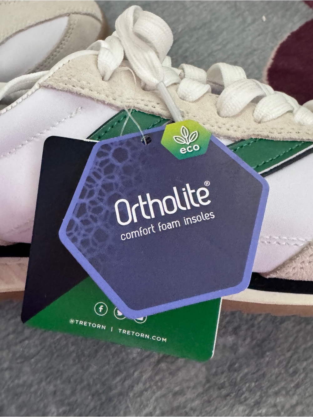 Tretorn Kristine Elite G White Green Retro Sneaker NWT Size 10 - Picture 12 of 14